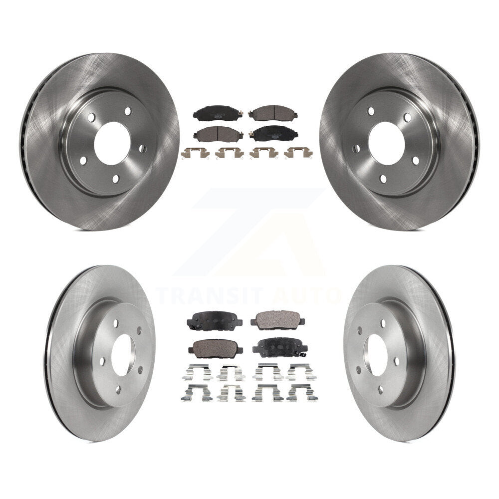 Kit de rotors de frein à disque avant et arrière et plaquettes en céramique pour Nissan LEAF S 2018