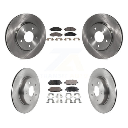 Kit de rotors de frein à disque avant et arrière et plaquettes en céramique pour Nissan LEAF S 2018