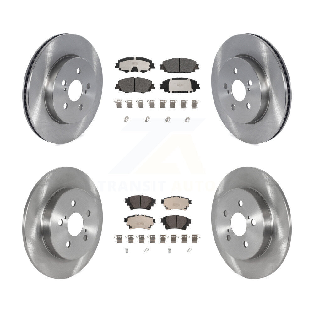 Kit de rotors de frein à disque avant et arrière et plaquettes en céramique pour Toyota Corolla K8T-104121