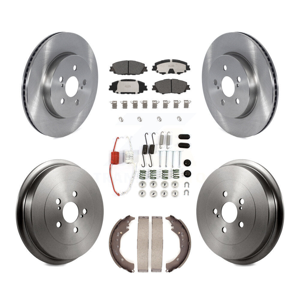 Kit de plaquettes et de tambour en céramique pour rotor de frein avant et arrière (7 pièces) pour Toyota Corolla 2019 2.0