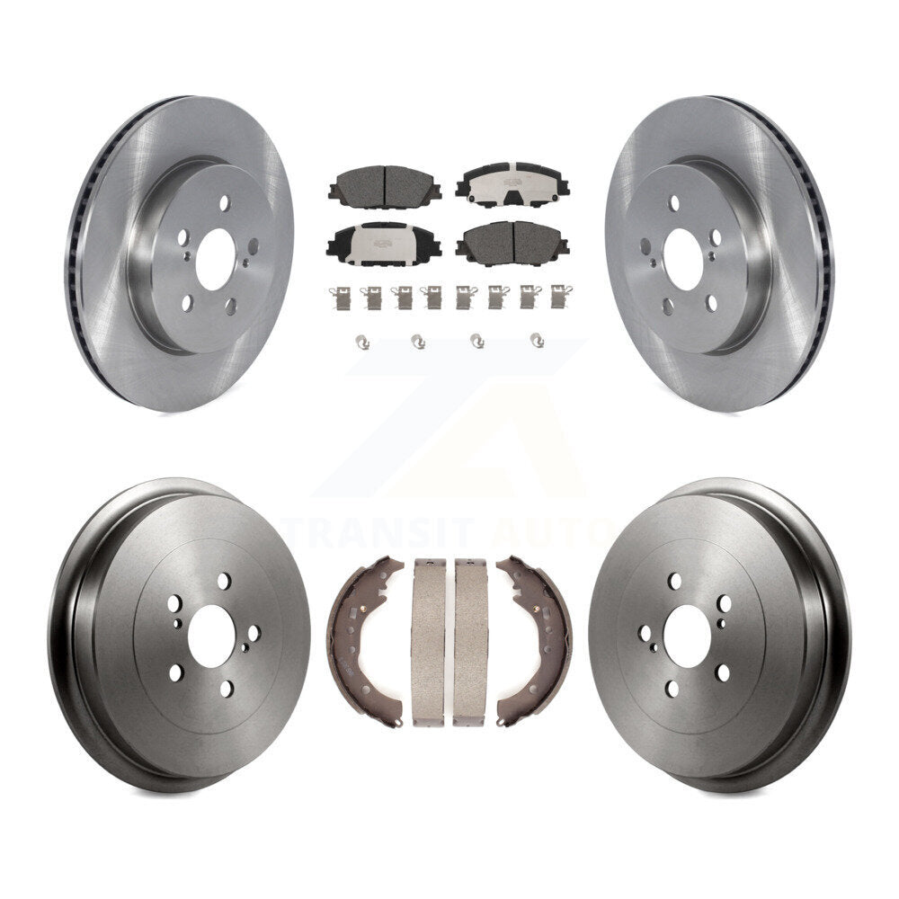 Rotors de frein à disque avant et arrière, tampons en céramique et Kit de tambour pour Toyota Corolla 2019 2.0