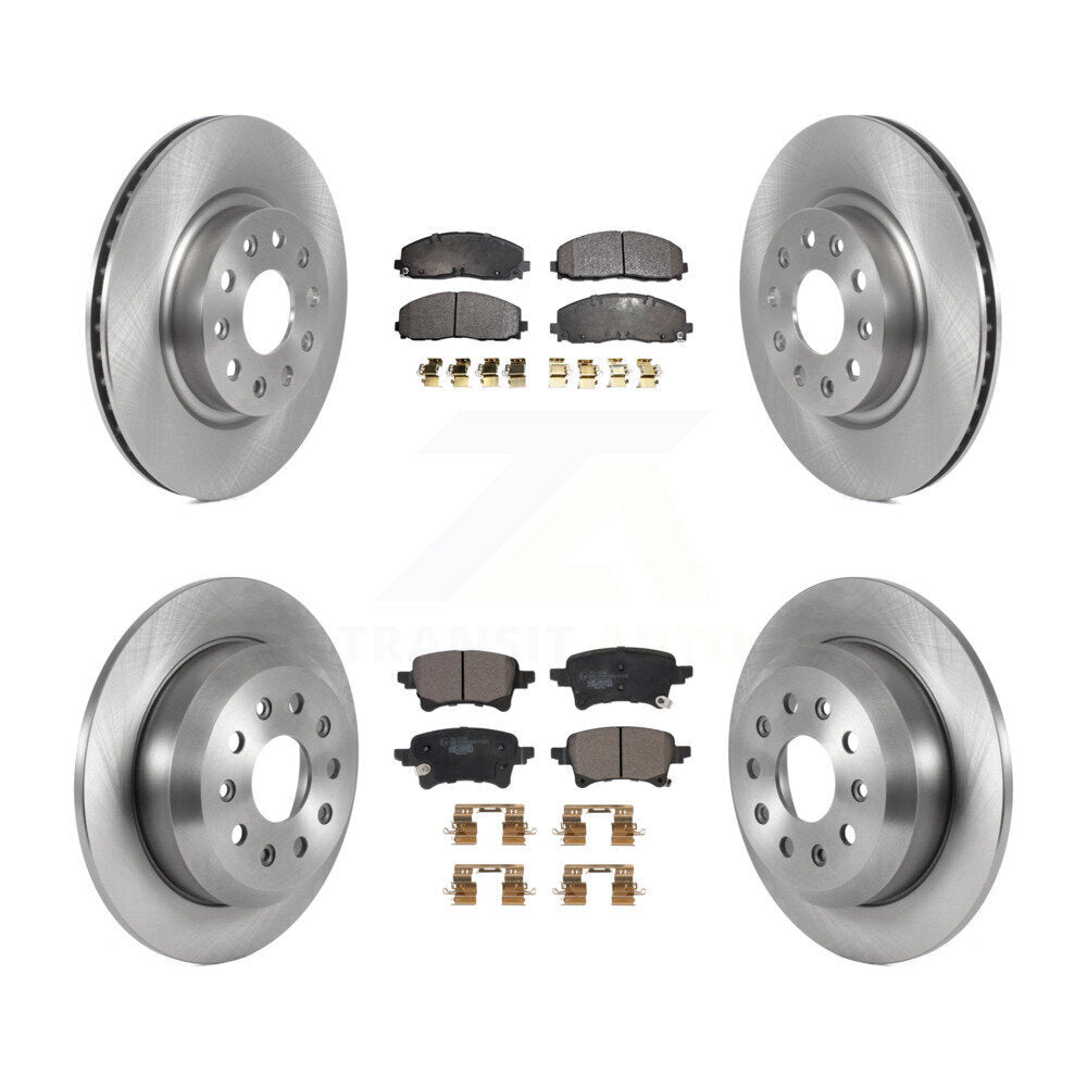 Kit de rotors de frein à disque avant et arrière et plaquettes en céramique pour Jeep Wrangler K8T-104178