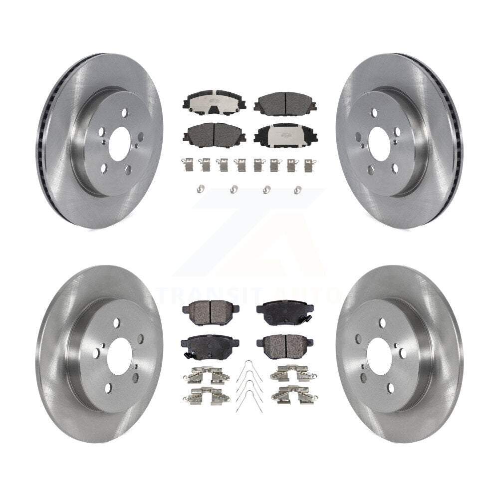 Kit de rotors de frein à disque avant et arrière et plaquettes en céramique pour Toyota Corolla 2.0L 2019