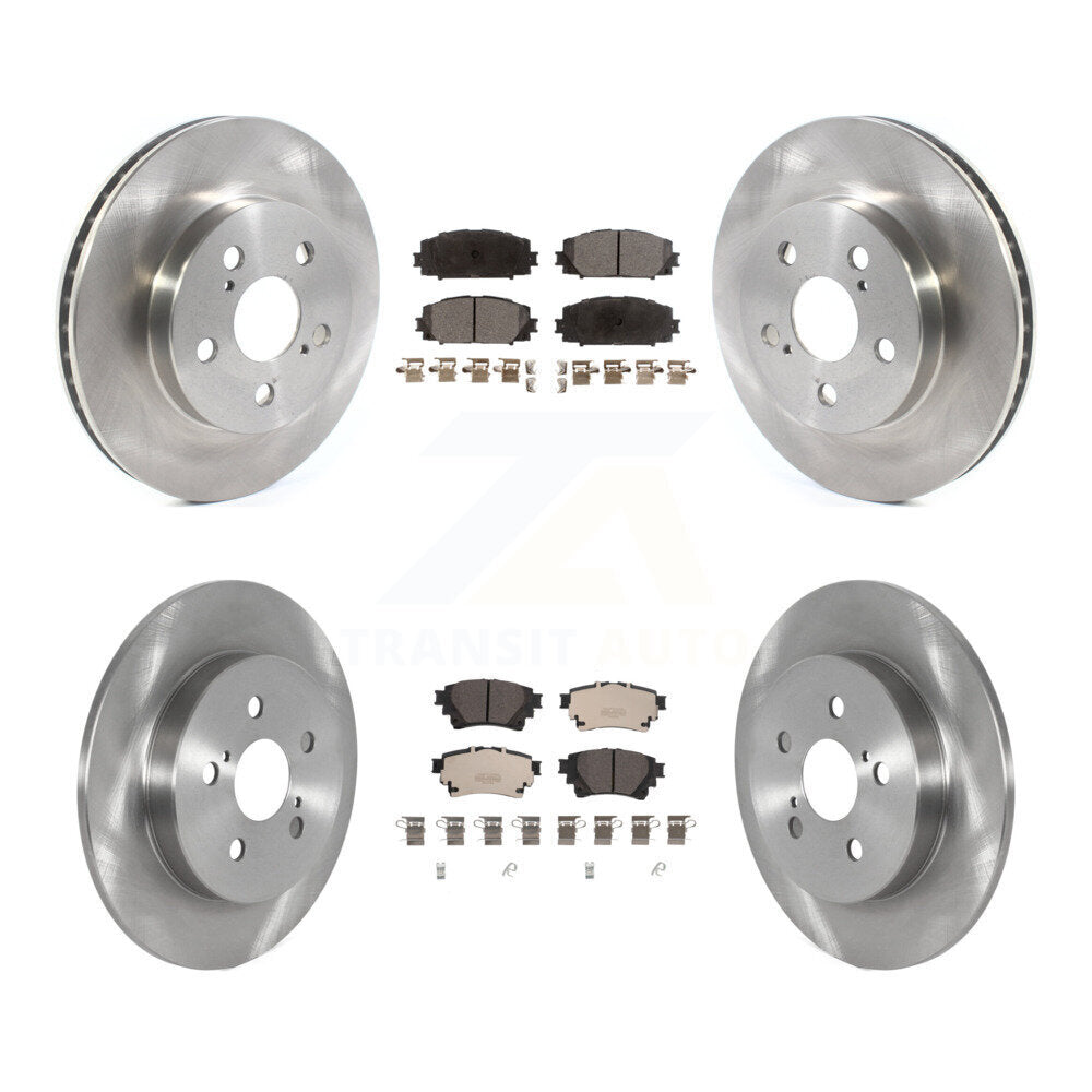 Kit de rotors de frein à disque avant et arrière et plaquettes en céramique pour Toyota Corolla K8T-104241