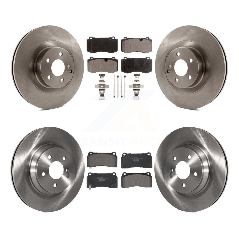 Rotors de frein à disque avant et arrière et Kit de plaquettes en céramique pour Mercedes-Benz CL55 2011 – 2014