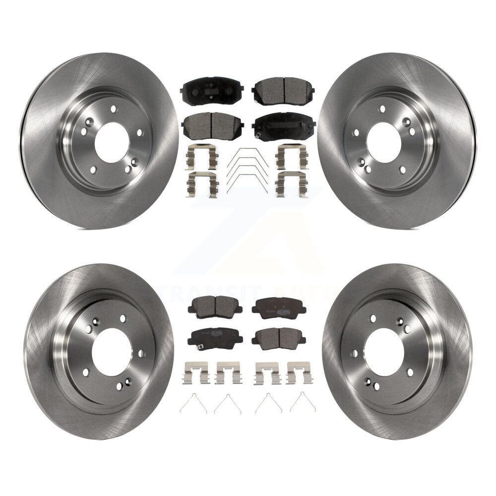 Rotors de frein à disque avant et arrière et Kit de plaquettes en céramique pour Hyundai Elantra GT Kia Forte