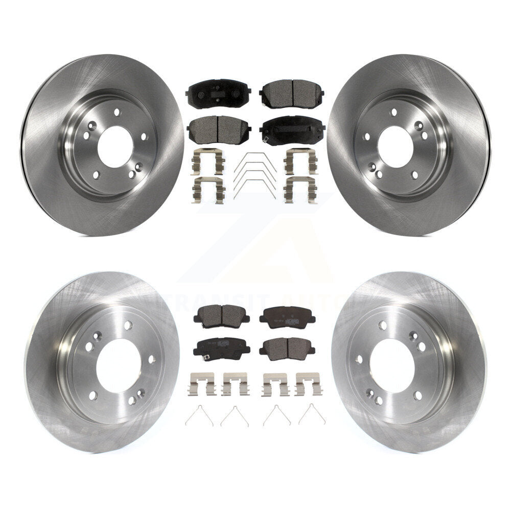 Kit de rotor de frein avant et arrière et plaquettes en céramique, pour Kia Forte Hyundai Veloster Forte