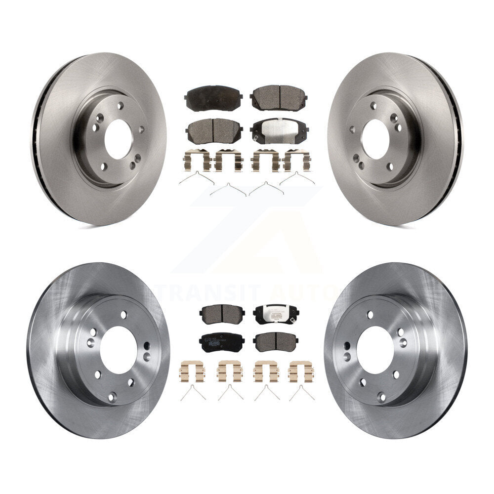 Kit de rotors de frein à disque avant et arrière et plaquettes en céramique pour Hyundai Sonata K8T-104314
