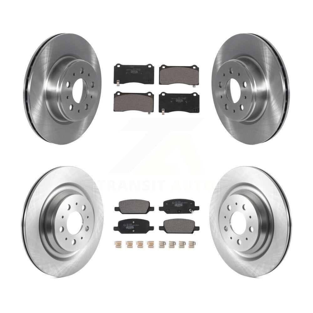 Kit de rotors de frein avant et arrière et plaquettes en céramique pour Tesla 3 avec étrier peint en gris