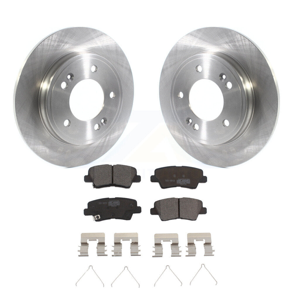Rotors de frein à disque arrière et Kit de plaquettes en céramique pour Kia Forte Hyundai Veloster Forte