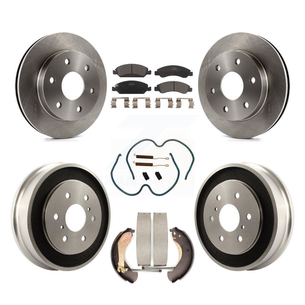 Rotors de frein à disque avant et arrière, plaquettes en céramique et Kit de tambour (7 pièces) pour GMC Sierra 150