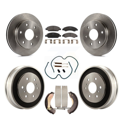 Rotors de frein à disque avant et arrière, plaquettes en céramique et Kit de tambour (7 pièces) pour GMC Sierra 150
