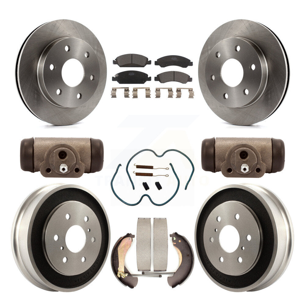 Rotors de frein à disque avant et arrière, plaquettes en céramique et Kit de tambour (9 pièces) pour GMC Sierra 150