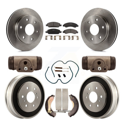 Rotors de frein à disque avant et arrière, plaquettes en céramique et Kit de tambour (9 pièces) pour GMC Sierra 150