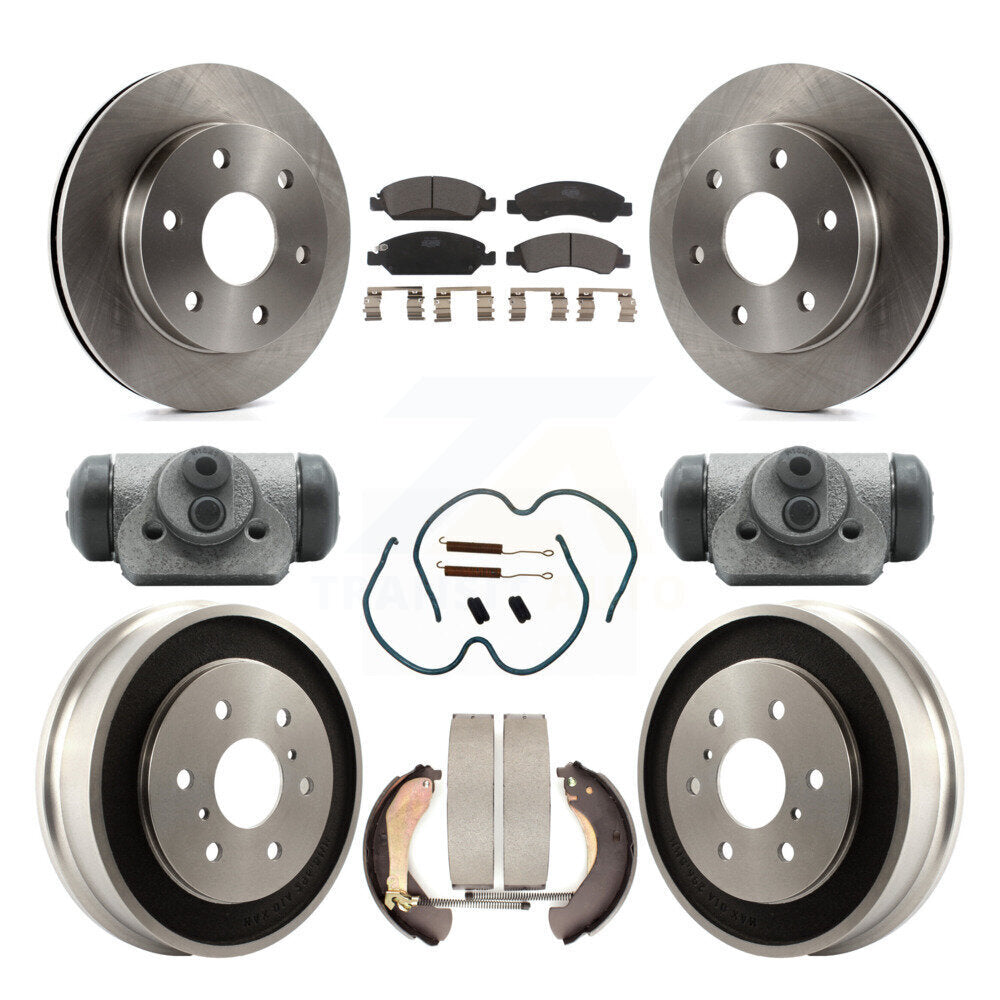 Rotors de frein à disque avant et arrière, plaquettes en céramique et Kit de tambour (9 pièces) pour GMC Sierra 150