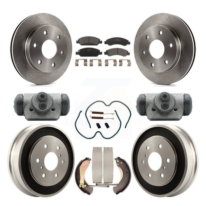 Rotors de frein à disque avant et arrière, plaquettes en céramique et Kit de tambour (9 pièces) pour GMC Sierra 150