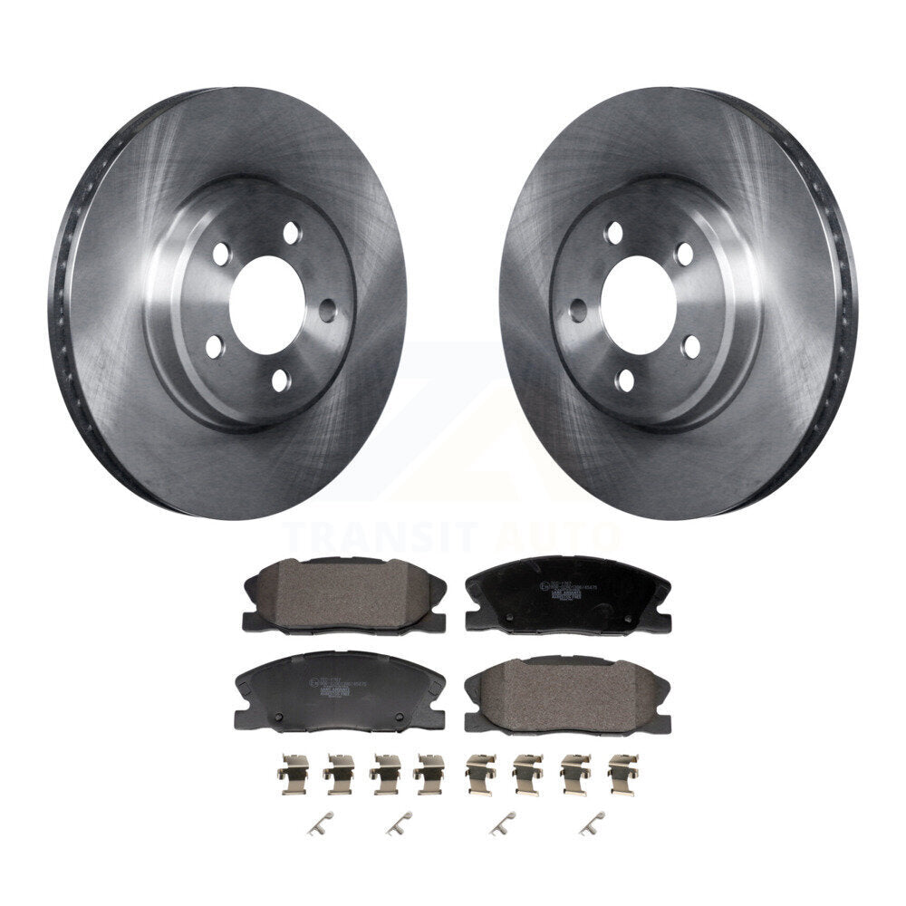 Rotors de frein à disque avant et kit de plaquettes en céramique pour Dodge Charger RWD 2014 avec 3.6