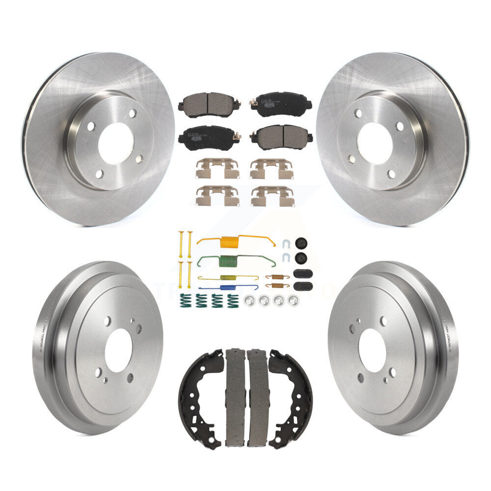 Rotors de frein à disque avant et arrière, Kit de tampons et de tambour en céramique (7 pièces) pour Nissan kick Vers