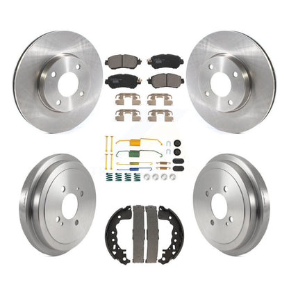 Rotors de frein à disque avant et arrière, Kit de tampons et de tambour en céramique (7 pièces) pour Nissan kick Vers