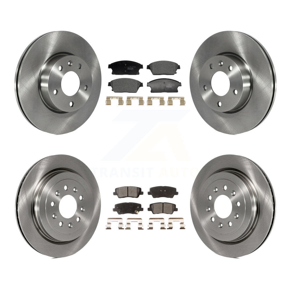 Kit de rotors de frein à disque avant et arrière et plaquettes en céramique pour Cadillac ATS K8T-104454