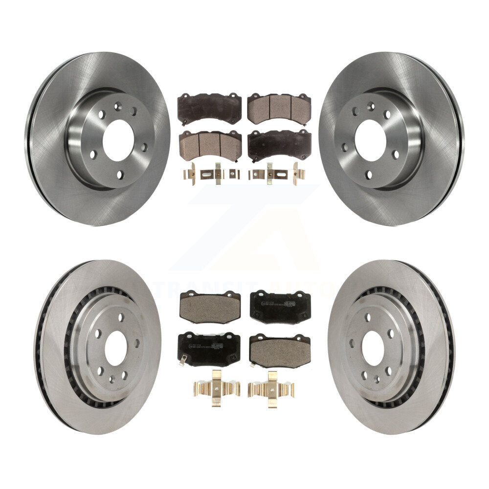 Kit de rotors de frein à disque avant et arrière et plaquettes en céramique pour Cadillac ATS V 2017