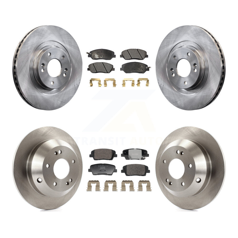 Kit de rotors de frein avant et arrière et plaquettes en céramique pour Hyundai Santa Fe XL 3.3 2013 – 2016
