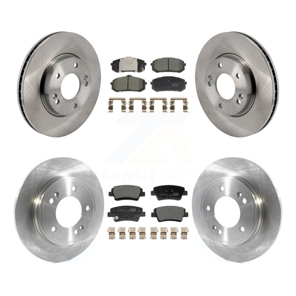 Kit de rotors de frein à disque avant et arrière et plaquettes en céramique pour Hyundai Elantra K8T-10446