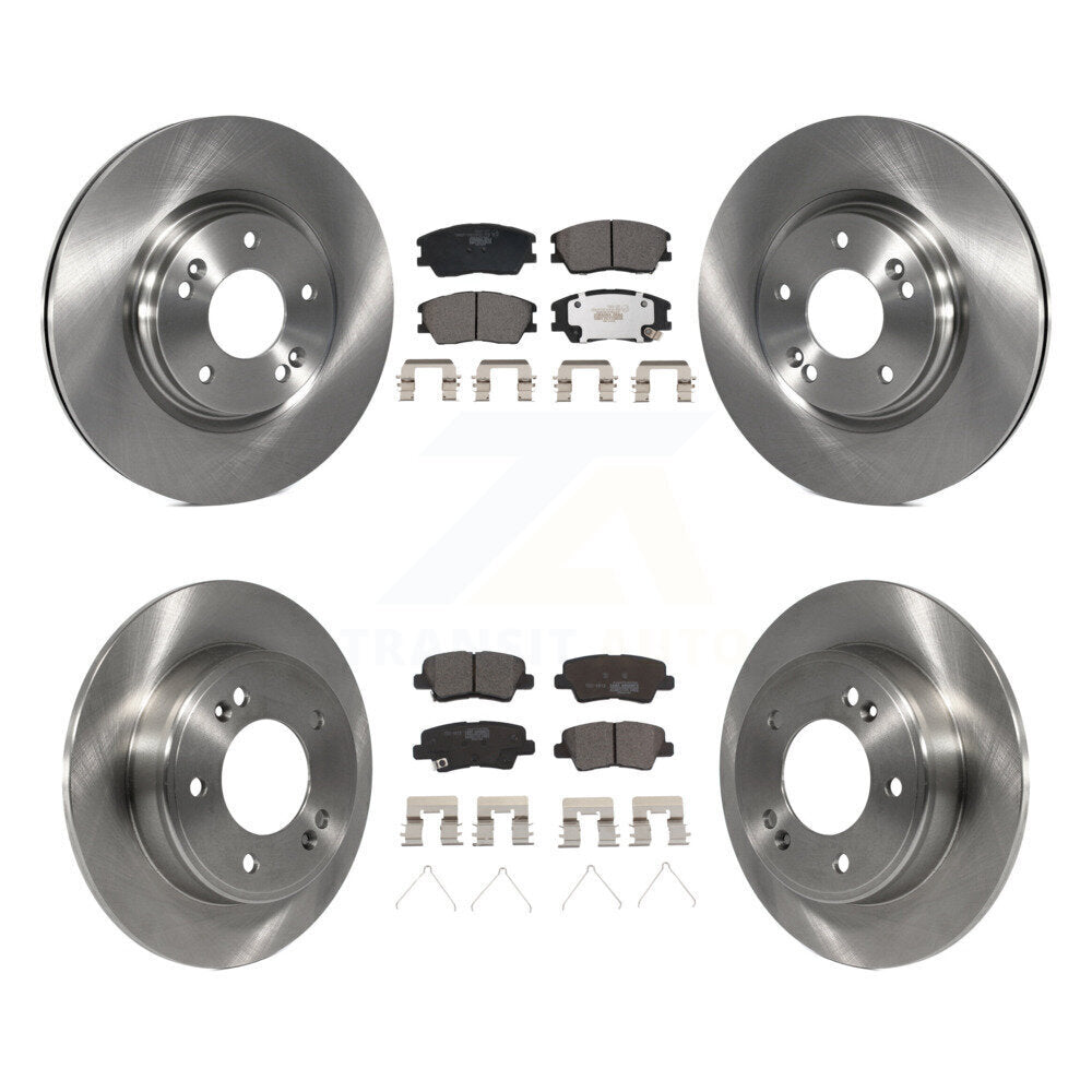 Kit de rotors de frein à disque avant et arrière et plaquettes en céramique pour Kia Soul K8T-104468