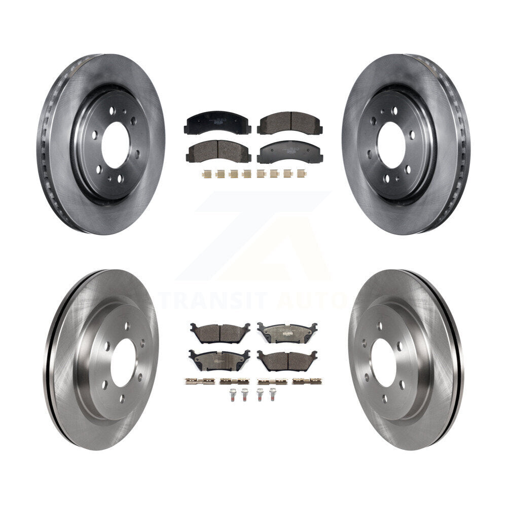 Rotors de frein à disque avant et arrière et Kit de plaquettes en céramique pour Ford F-150 Expedition Lincol