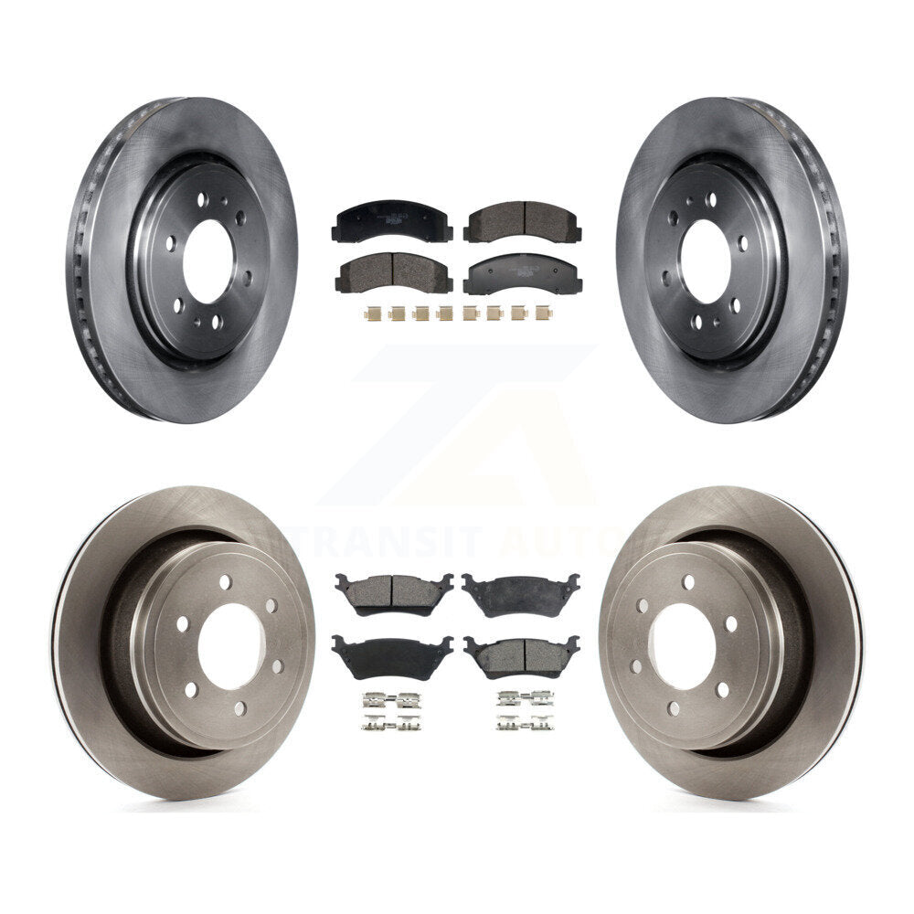 Kit de plaquettes en céramique pour rotors de frein avant et arrière, pour Ford F-150 avec stationnement manuel