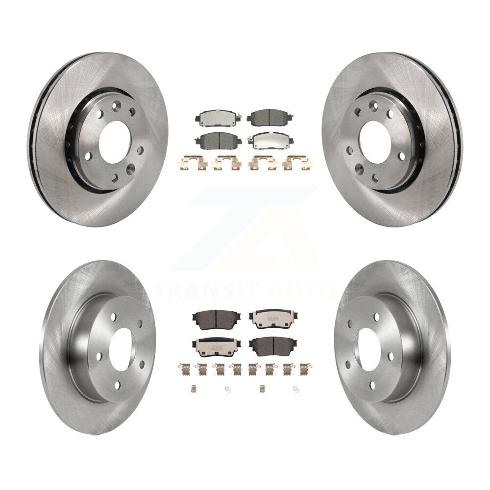 Kit de rotors de frein à disque avant et arrière et plaquettes en céramique pour Nissan Kicks K8T-104477