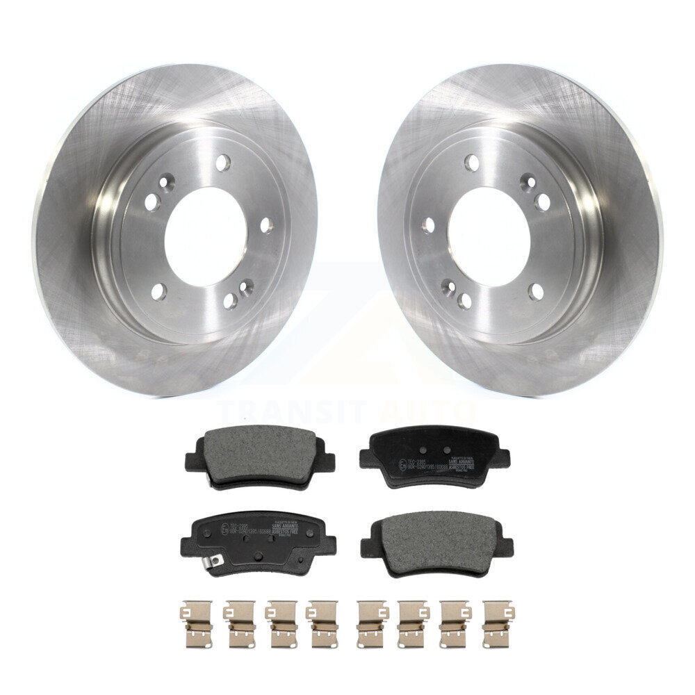 Kit de rotor de frein arrière et de plaquettes en céramique pour Hyundai Elantra avec stationnement manuel