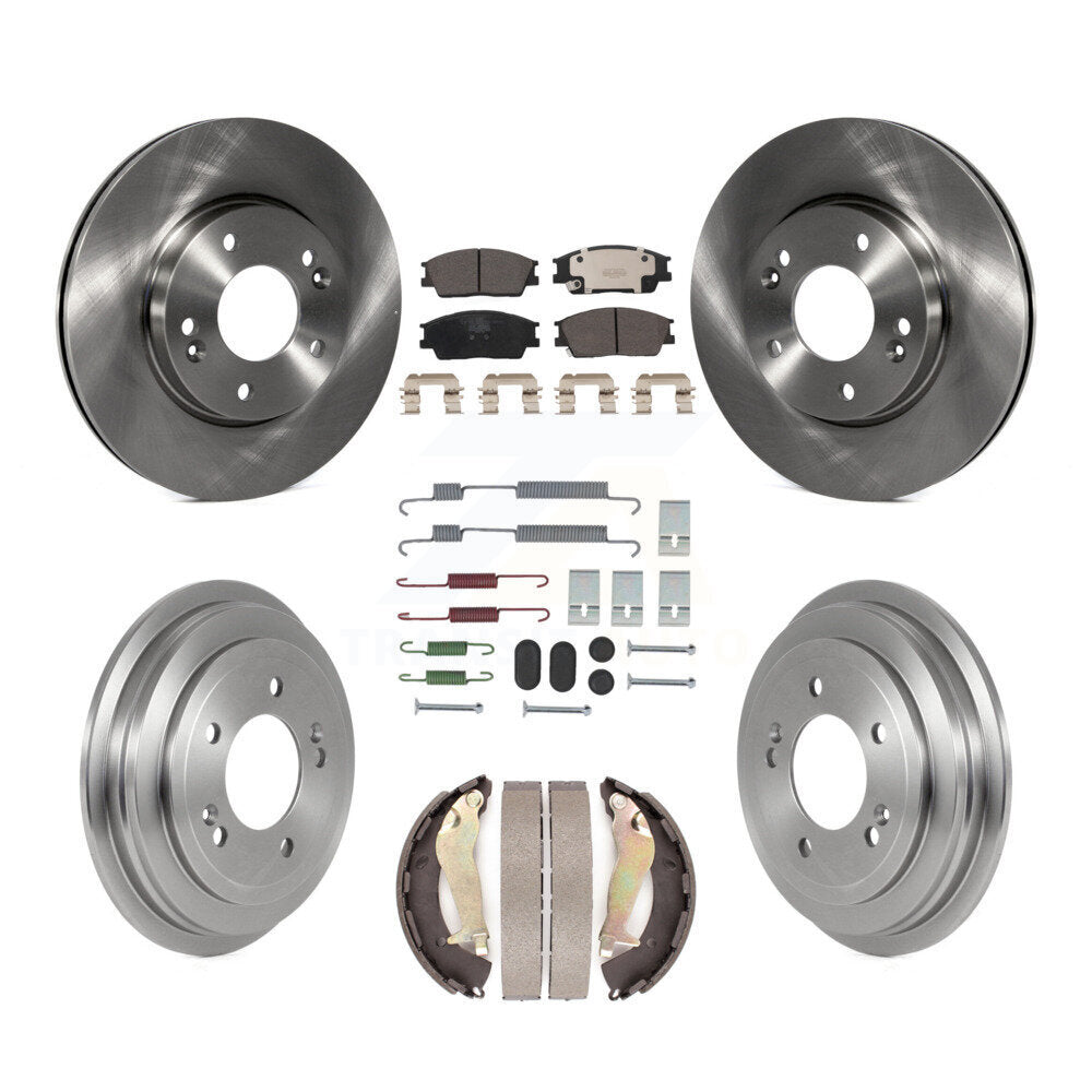 Kit de plaquettes et de tambours en céramique pour rotors de frein avant et arrière (7 pièces) pour Hyundai Venu 2020-2023