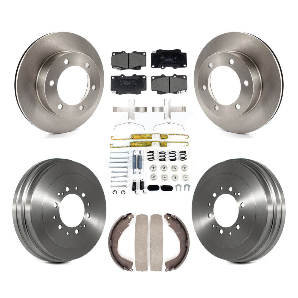 Rotors de frein à disque avant et arrière, plaquettes en céramique et Kit de tambour (7 pièces) pour Toyota Tacoma