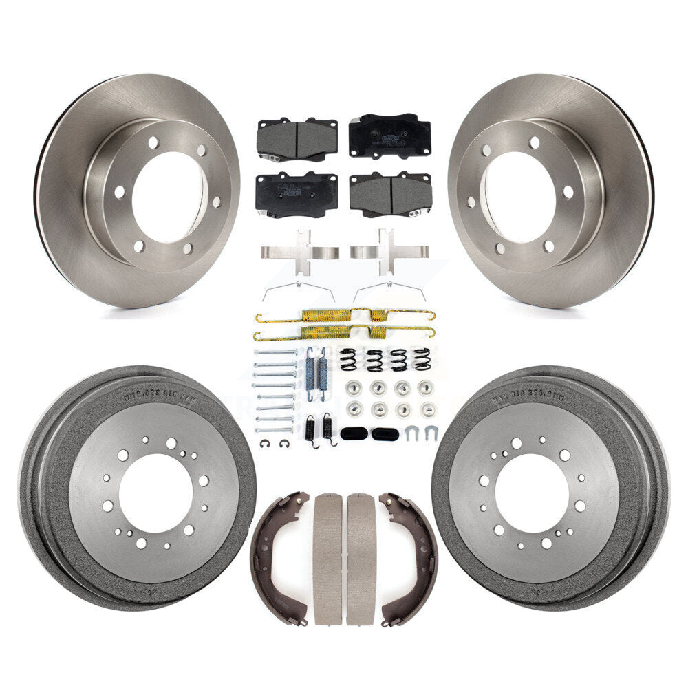 Rotors de frein à disque avant et arrière, plaquettes en céramique et Kit de tambour (7 pièces) pour Toyota Tacoma