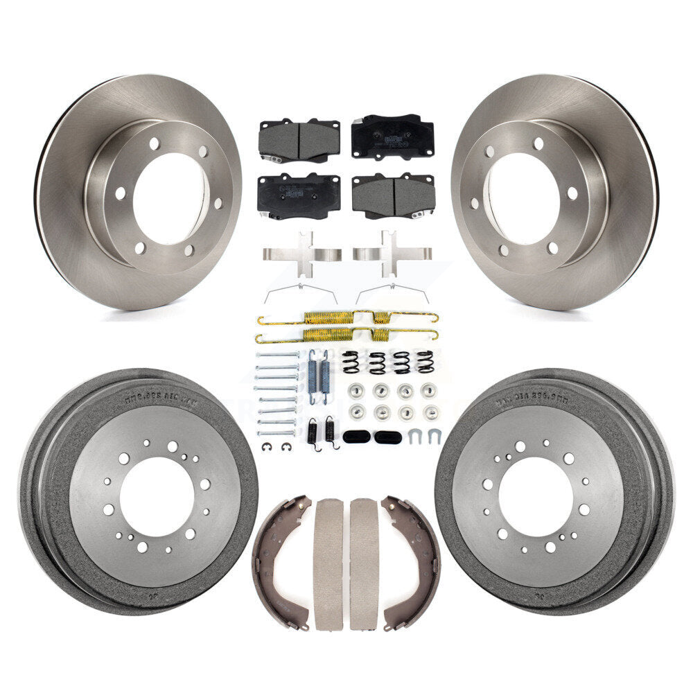 Rotors de frein à disque avant et arrière, plaquettes en céramique et Kit de tambour (7 pièces) pour Toyota Tacoma