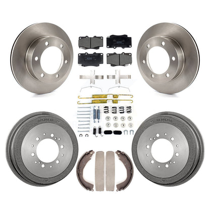 Rotors de frein à disque avant et arrière, plaquettes en céramique et Kit de tambour (7 pièces) pour Toyota Tacoma