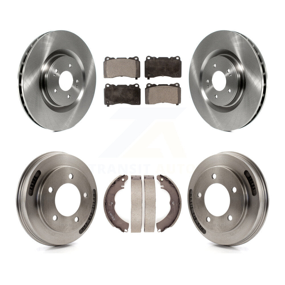 Rotors de frein à disque avant et arrière, plaquettes en céramique et Kit de tambour pour Mitsubishi Lancer