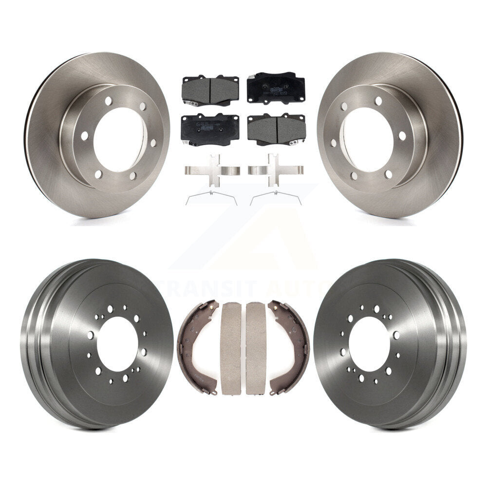 Rotors de frein à disque avant et arrière, plaquettes en céramique et Kit de tambour pour Toyota Tacoma