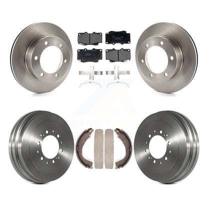 Rotors de frein à disque avant et arrière, plaquettes en céramique et Kit de tambour pour Toyota Tacoma