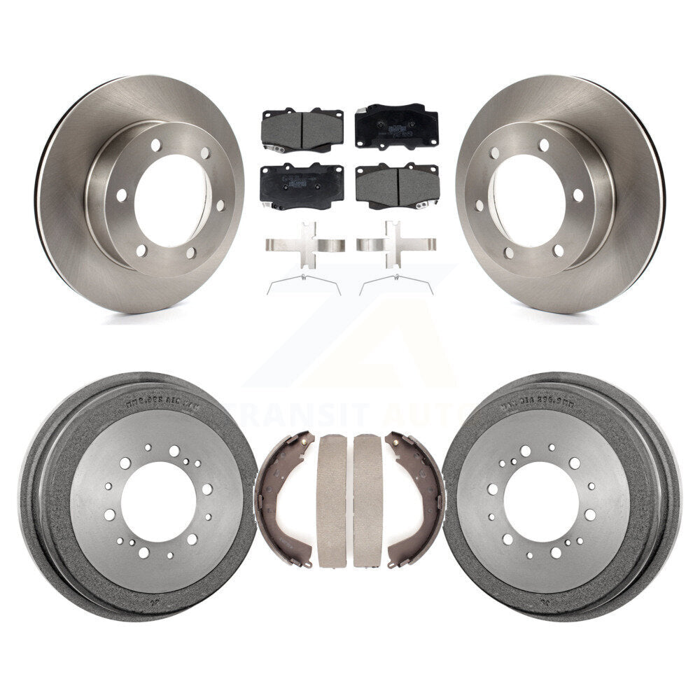 Rotors de frein à disque avant et arrière, plaquettes en céramique et Kit de tambour pour Toyota Tacoma