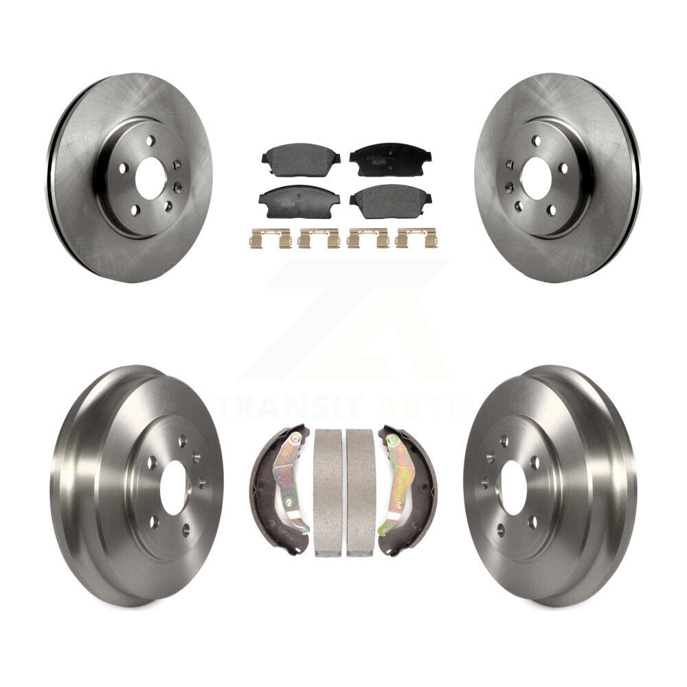 Rotors de frein à disque avant et arrière, tampons en céramique et Kit de tambour pour Chevrolet Tra 2013 – 2017