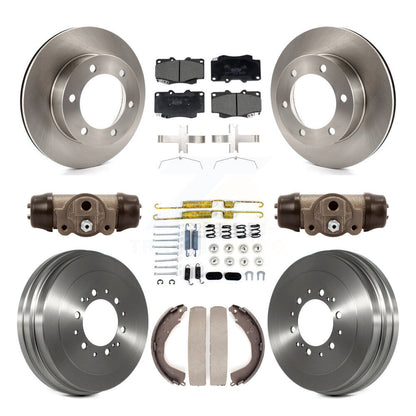 Rotors de frein à disque avant et arrière, plaquettes en céramique et Kit de tambour (9 pièces) pour Toyota Tacoma