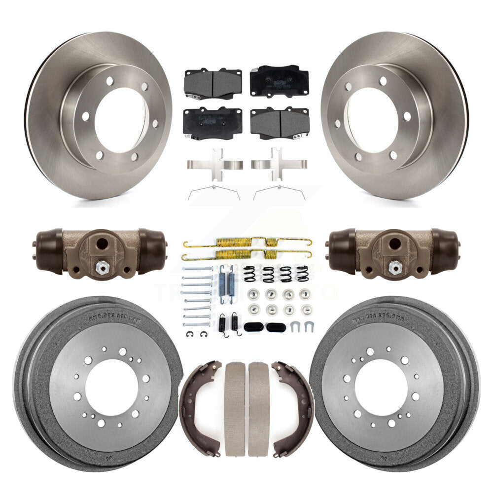 Rotors de frein à disque avant et arrière, plaquettes en céramique et Kit de tambour (9 pièces) pour Toyota Tacoma