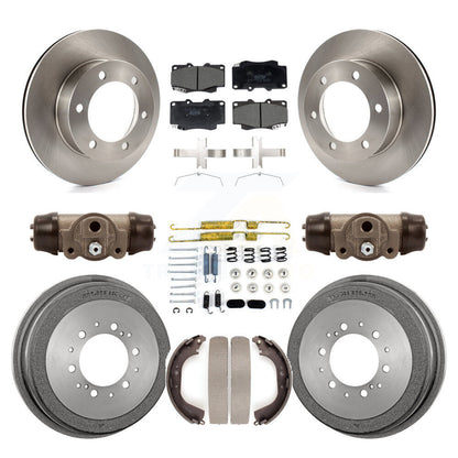 Rotors de frein à disque avant et arrière, plaquettes en céramique et Kit de tambour (9 pièces) pour Toyota Tacoma