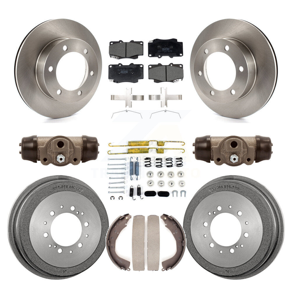 Rotors de frein à disque avant et arrière, plaquettes en céramique et Kit de tambour (9 pièces) pour Toyota Tacoma