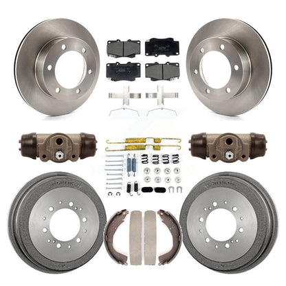 Rotors de frein à disque avant et arrière, plaquettes en céramique et Kit de tambour (9 pièces) pour Toyota Tacoma