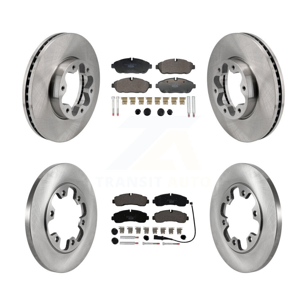 Kit de rotors de frein avant et arrière et plaquettes en céramique pour Ford Transit-350 avec roue à 6 écrous