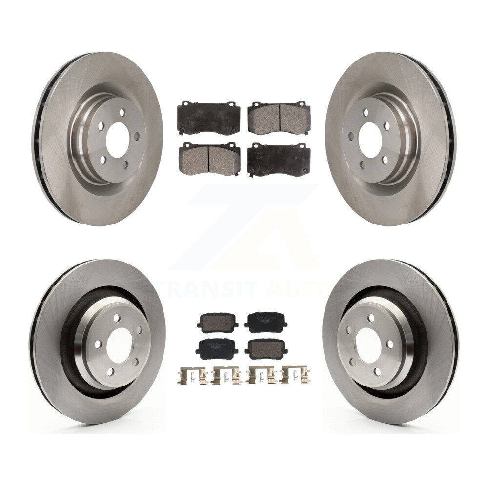Kit de rotors de frein à disque avant et arrière et plaquettes en céramique pour Dodge Charger K8T-104596