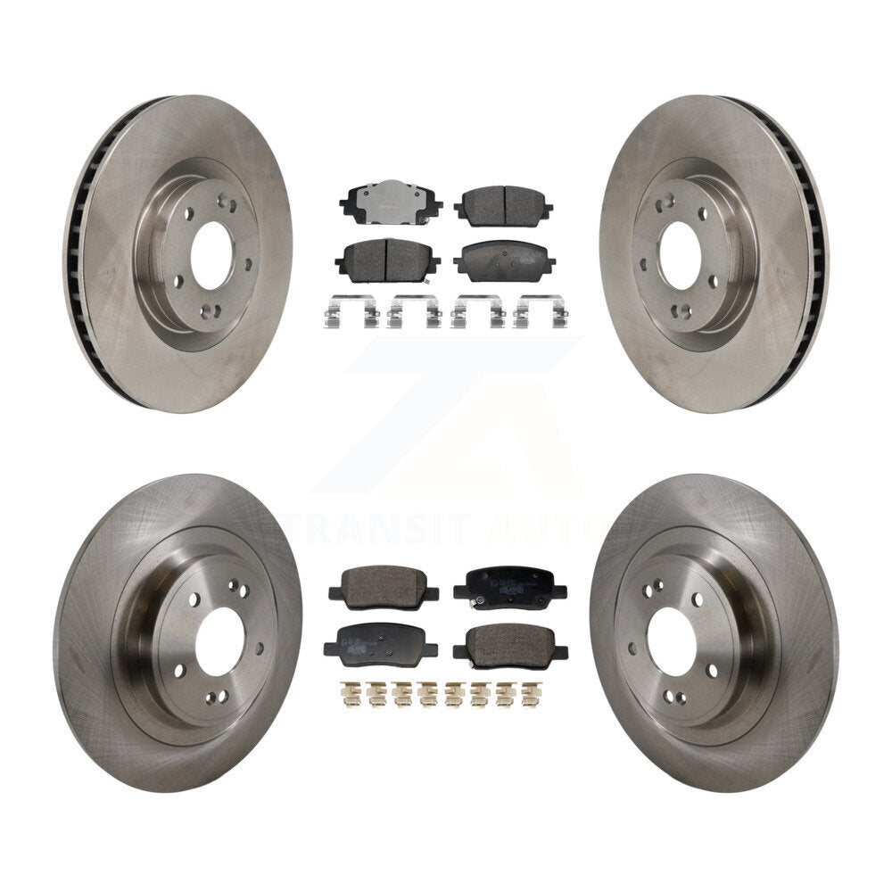 Kit de rotor de frein à disque avant et arrière et plaquettes en céramique pour Hyundai Santa Cru 2022 – 2024